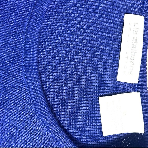 Liz Claiborne Collection knit tunic skirt set Royal Blue Y2K Excellent Condition - Picture 7 of 13